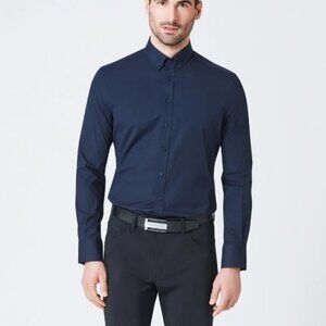 Porsche Design Men's Slim Fit Luxe PD Icon Button Down Shirt - 39/40